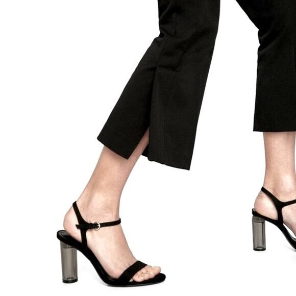 Zara Basic Black Sandals with Acrylic Clear High Heel - 8/39 - Picture 1 of 10